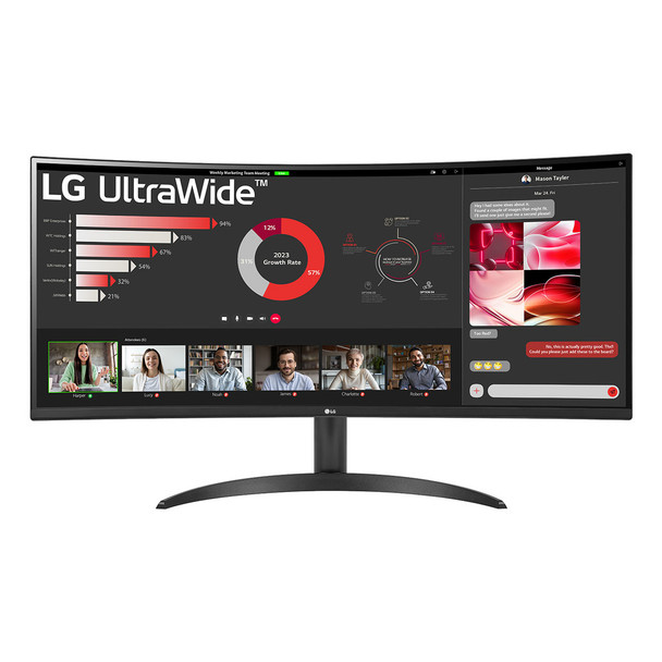 LG 34WR50QK-B 86.4 cm 34" 3440 x 1440 pixels Wide Quad HD 5 ms Black 34WR50QK-B.AEK