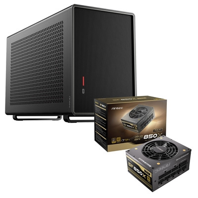 Antec Performance 1M Black Mini-Itx Gaming Case With Aluminum Finish + Sf850x 85 CAANT-PREFOR2