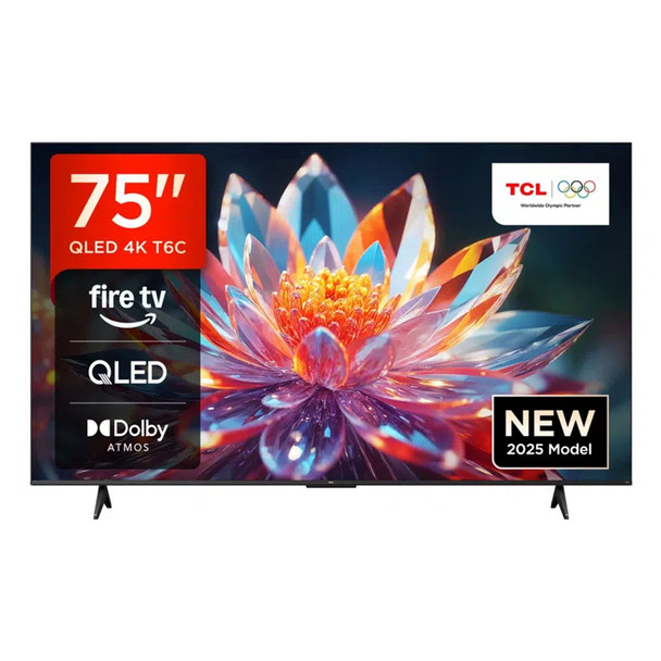 TCL T6C - 75 " QLED 4K HDR 10+ Dolby Vision & Atmos Smart Fire TV 190.5 cm 75" 75T6C-UK TCL T6C - 75 " QLED 4K HDR 10+ Dolby Vision & Atmos Smart Fire TV 190.5 cm 75" 75T6C-UK