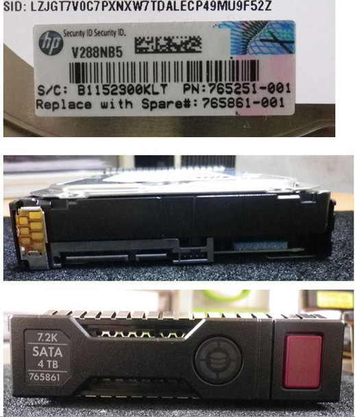 Hewlett Packard Enterprise 765861-001-RFB DRV 4TB 6G 7.2K 3.5 SATA 765861-001-RFB