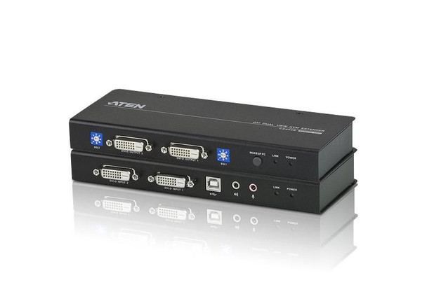 Aten CE604-AT-E DVI Dual View KVM Extender. CE604-AT-E