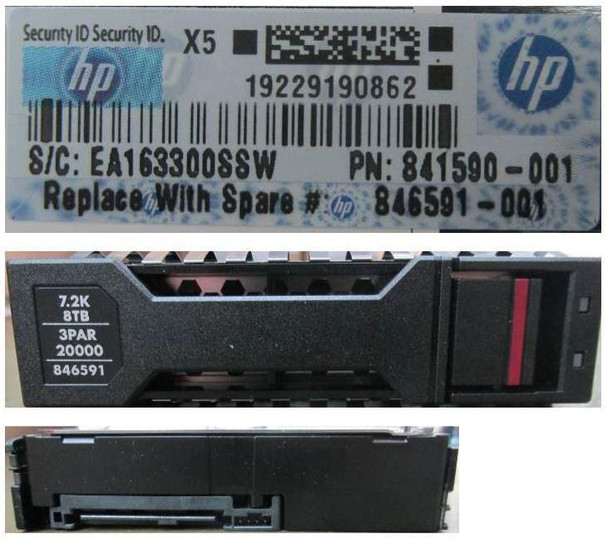 Hewlett Packard Enterprise 846591-001-RFB SPS-DRV 8TB HDD 7.2K LFF 846591-001-RFB