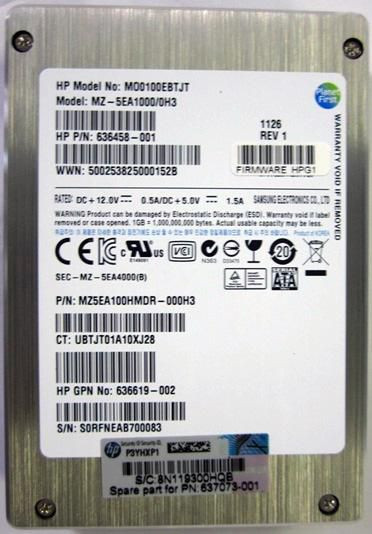 Hewlett Packard Enterprise 637073-001-RFB 100GB 2.5 3G SATA NHP 637073-001-RFB