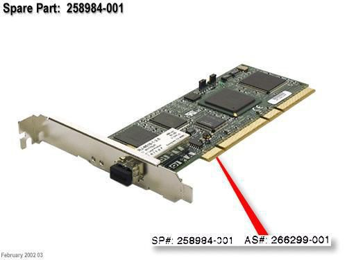 HP 258984-001-RFB BD.FC-PCI 2GB.HBA.TRU64 258984-001-RFB