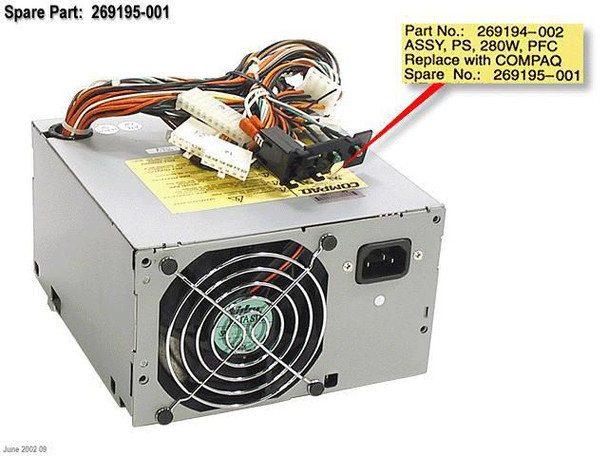 HP RP000085386 280-Watt PFC Power Supply RP000085386