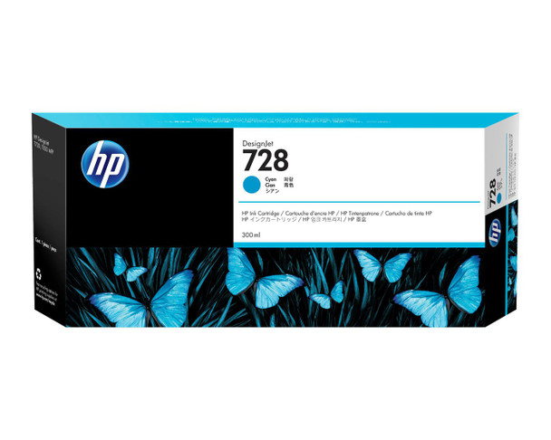 HP F9K17A Ink 728 Cyan F9K17A