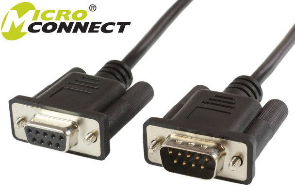 MicroConnect SCSEHN3B DB9-DB9 3m M/F Black SCSEHN3B