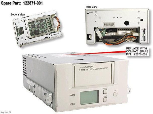HP 122871-001-RFB 12/24Gb Tape Drive 122871-001-RFB