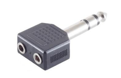 MicroConnect AUDANS Adapter 6.3mm - 2X3.5mm M-F AUDANS