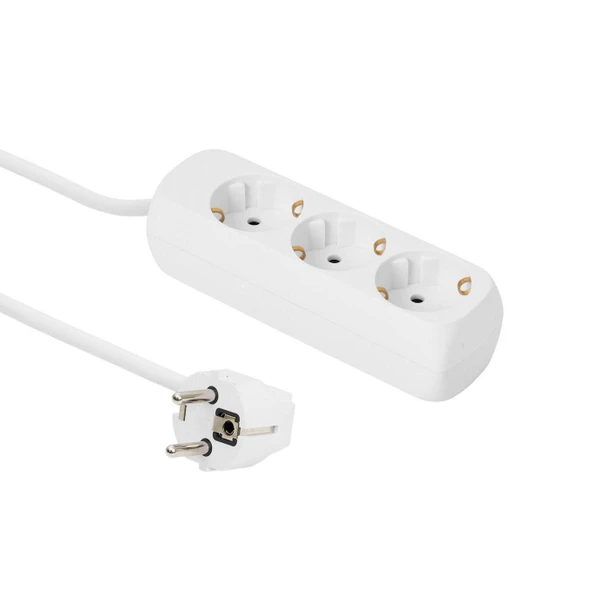 MicroConnect GRU0033W 3-way Scho Socket 3M White GRU0033W