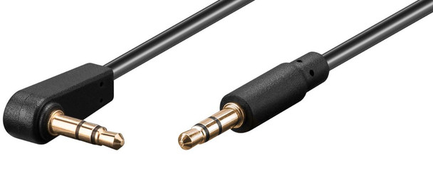 MicroConnect AUDLL05A 3.5mm jack Cable 0.5m M-M 90� AUDLL05A