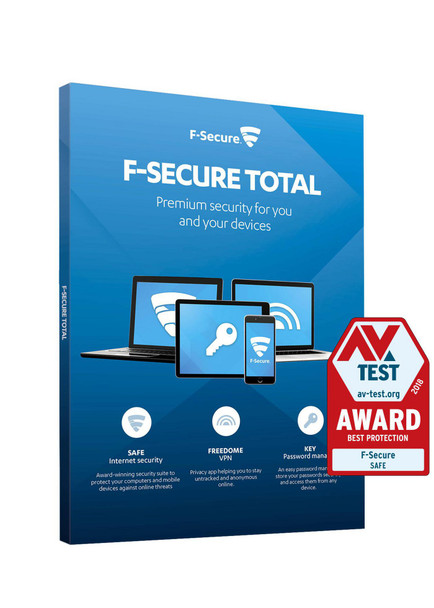 F-Secure FCFTBR2N003E2 Total Security & Privacy FCFTBR2N003E2