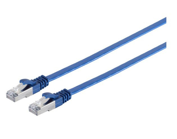 MicroConnect V-UTP6A03B-FLAT U/UTP CAT6A 3M Blue Flat V-FTP6A03B-FLAT