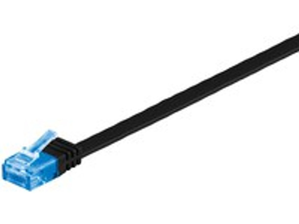 MicroConnect V-UTP6A03S-FLAT U/UTP CAT6A 3M Black Flat V-FTP6A03S-FLAT