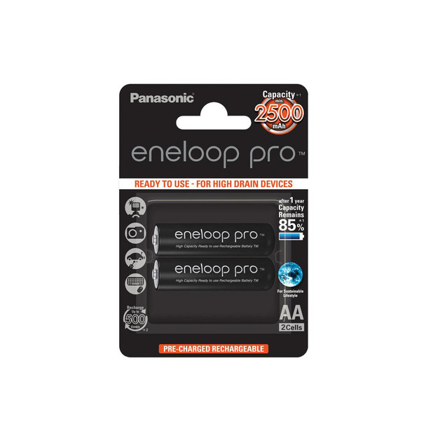 Panasonic BK-3HCDE/2BE 1x2 Eneloop Pro Mignon AA BK-3HCDE/2BE