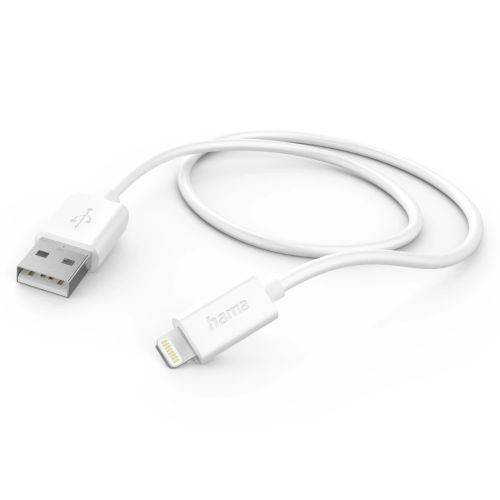 Hama Charging/Data Usb-A To Lightning Cable 480Mbps 1.5 Metre White 00201581