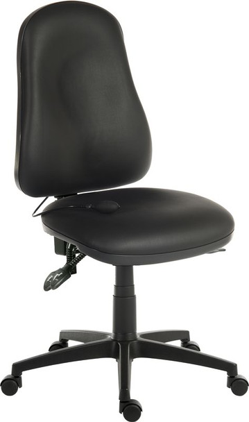 Ergo Comfort Air High Back Pu Ergonomic Operator Office Chair Without Arms Black 9500AIR-PU