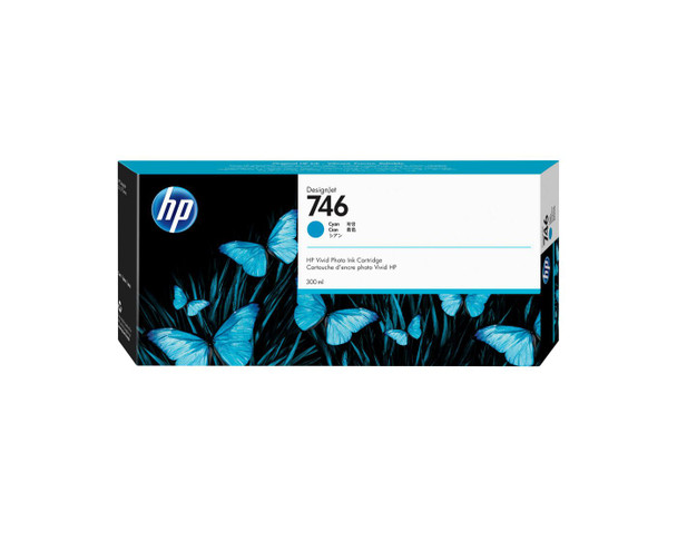 HP P2V80A 746 300-ml Cyan Ink Cartridge P2V80A