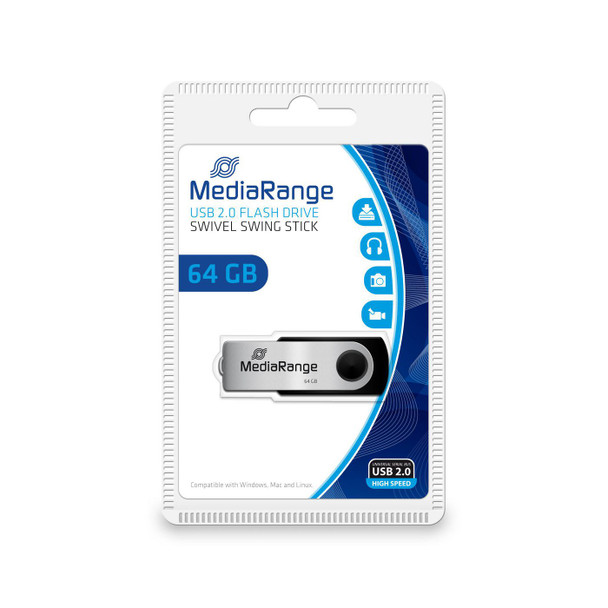 MediaRange MR912 USB-Stick 64GB USB 2.0 Flexi MR912