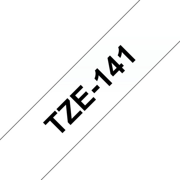 Brother TZE141 Tape Black on Clear 18mm TZE141