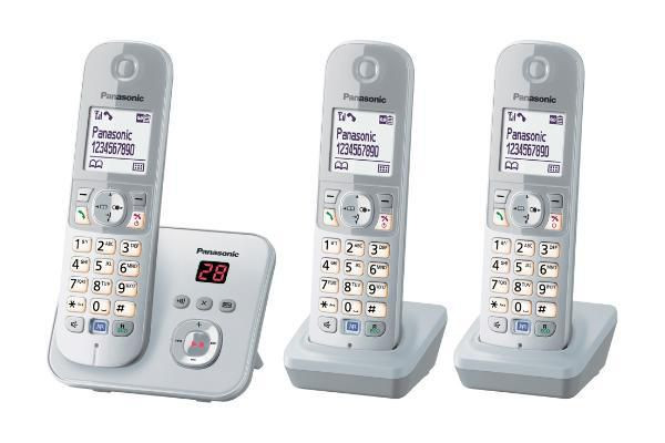 Panasonic KX-TG6823GS Cordless Phone Pearl/Silver KX-TG6823GS