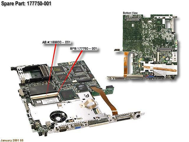 HP 177750-001-RFB BD SYS PIII 600MHZ 177750-001-RFB