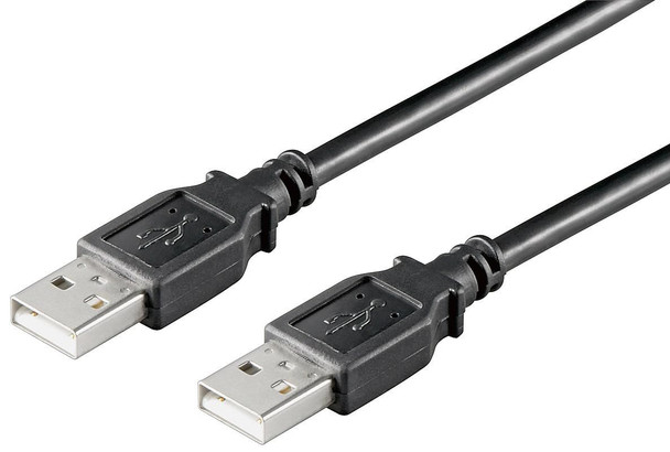 MicroConnect USBAA01B USB2.0 A-A 0.1m M-M. Black USBAA01B