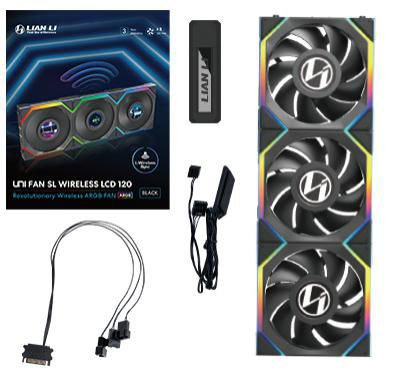 Lian Li 12SLLCD1W3B Uni Fan Sl Wireless Lcd 120 12SLLCD1W3B