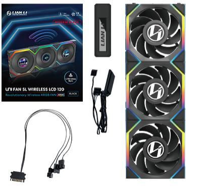 Lian Li 12RSLLCD1W3B Uni Fan Sl Wireless Lcd 120 12RSLLCD1W3B
