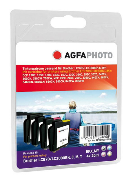 AgfaPhoto APB1000SETD Ink. rpl LC970 Set. LC1000 Set APB1000SETD