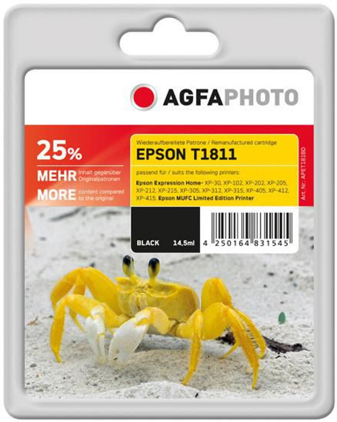 AgfaPhoto APET181BD Ink Black. T1811 APET181BD