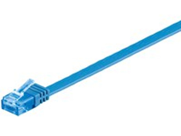MicroConnect V-UTP6A005B-FLAT U/UTP CAT6A 0.50M Blue Flat V-FTP6A005B-FLAT