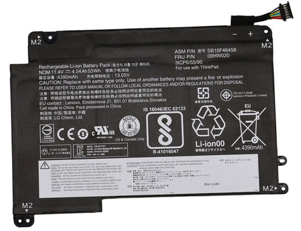 Lenovo 00HW020 BATTERY Internal 3c 53Wh LiIon 00HW020
