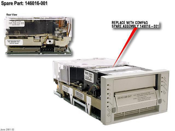 HP 146016-001-RFB DRV.DLT 20/40.SE.CPA CODE 146016-001-RFB