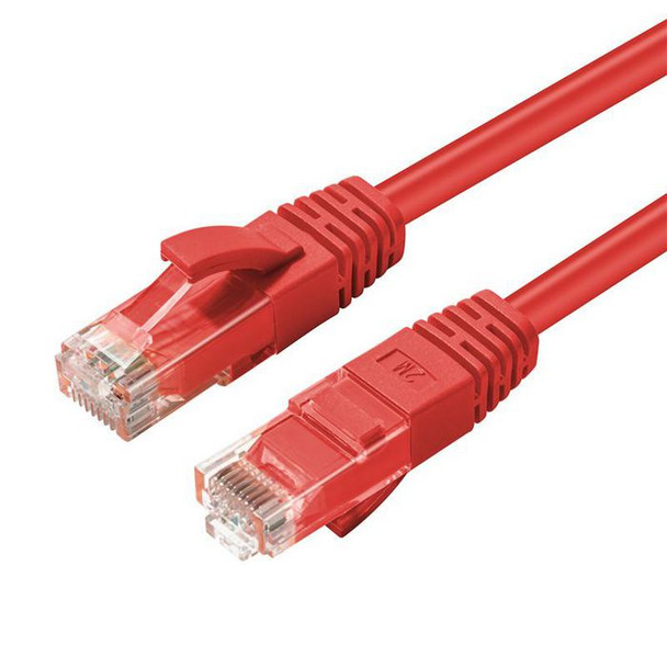 MicroConnect MC-UTP6A005R CAT6A UTP 0.5m Red LSZH MC-UTP6A005R