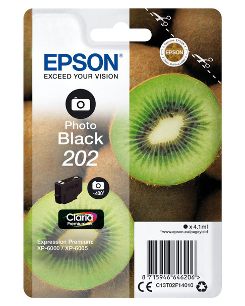 Epson C13T02F14010 Singlepack Photo Black 202 C13T02F14010