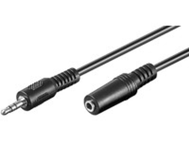 MicroConnect AUDLR1.5 3.5mm Stereo 1.5m M-F Black AUDLR1.5