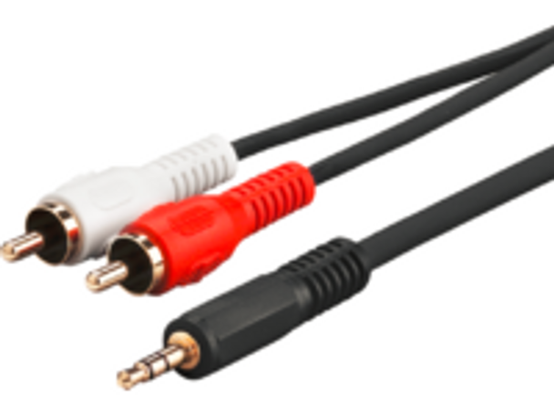 MicroConnect AUDLC2G 3.5mm - 2xRCA 1.5m Gold AUDLC2G