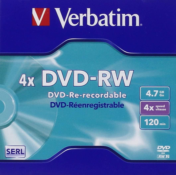 Verbatim 43285 DVD-RW 4x. Data 4.7GB Branded 43285
