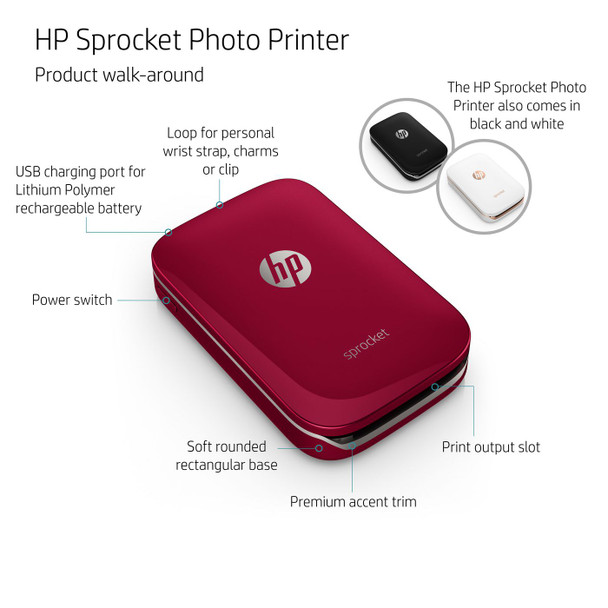HP X7N08A Sprocket Photo Printer X7N08A
