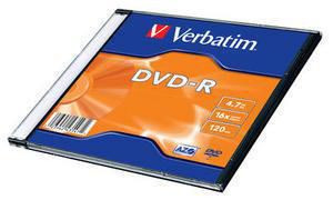 Verbatim W125625481 DVD-R AZO 4.7GB 16X SINGLE SC 43547