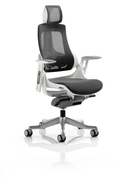 Zure Charcoal Mesh With Arms With Headrest KC0162 KC0162 Zure Charcoal Mesh With Arms With Headrest KC0162 KC0162