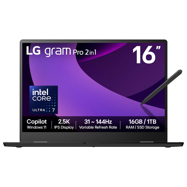 LG Gram Pro AI 2-in-1 16T90TP-G.AA78A1 Intel Core Ultra 7 40.6 cm 16" 2560 x 160 16T90TP-G.AA78A1