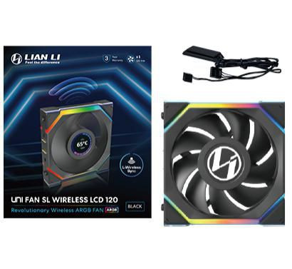 Lian Li 12SLLCD1W1B Uni Fan Sl Wireless Lcd 120 12SLLCD1W1B