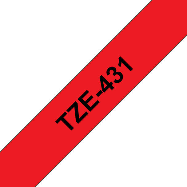 Brother TZE-431 Black on red TZe Brother P-Touch GL-H105 PT-1000 1010 1080 1090 TZE431 Brother TZE-431 Black on red TZe Brother P-Touch GL-H105 PT-1000 1010 1080 1090 TZE431