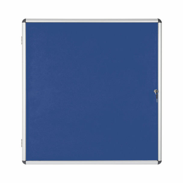 Bi-Office Enclore Blue Felt Lockable Noticeboard Display Case 12 X A4 940X981mm VT660107150 Bi-Office Enclore Blue Felt Lockable Noticeboard Display Case 12 X A4 940X981mm VT660107150