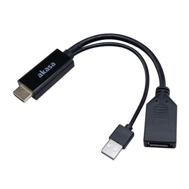Akasa AK-CBHD24-25BK Hdmi To Displayport Adapter AK-CBHD24-25BK