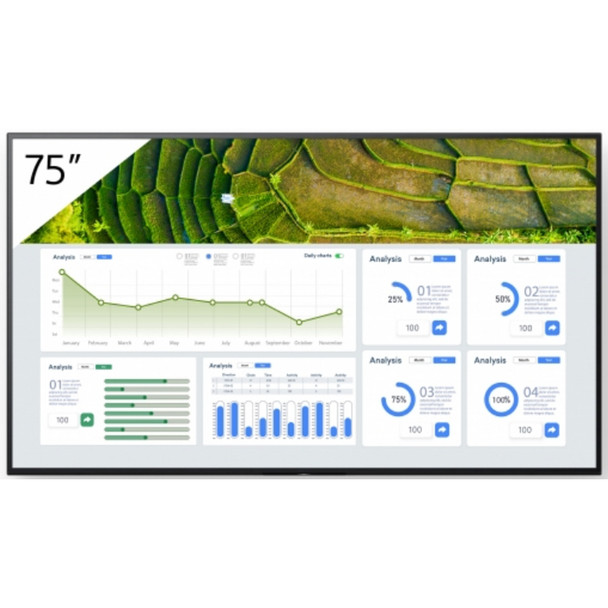 Sony FW-75BZ30L Digital signage flat panel 190.5 cm 75" LCD 3840 x 2160 pixels W FW-75BZ30L Sony FW-75BZ30L Digital signage flat panel 190.5 cm 75" LCD 3840 x 2160 pixels W FW-75BZ30L