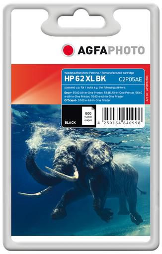 AgfaPhoto APHP62BXL Ink Black HP No. 62 XL APHP62BXL