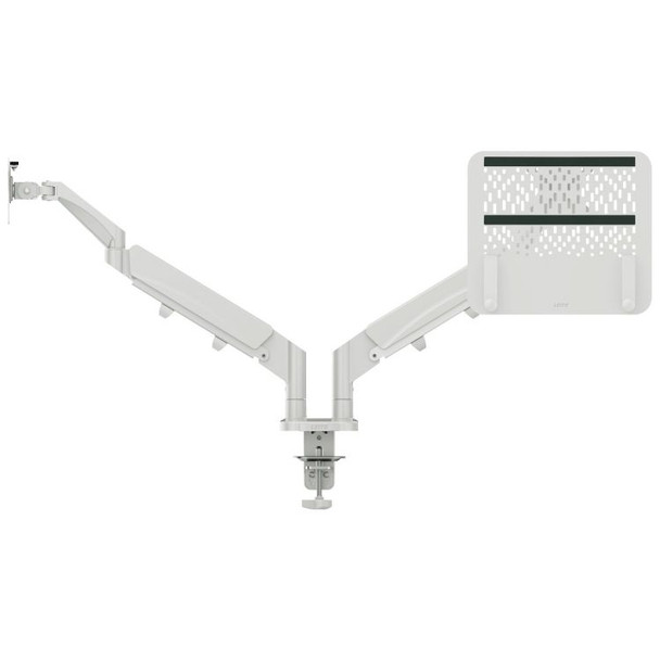 Leitz Ergo Space-Saving Dual Monitor and Laptop Arm Light Grey 65380085 Leitz Ergo Space-Saving Dual Monitor and Laptop Arm Light Grey 65380085